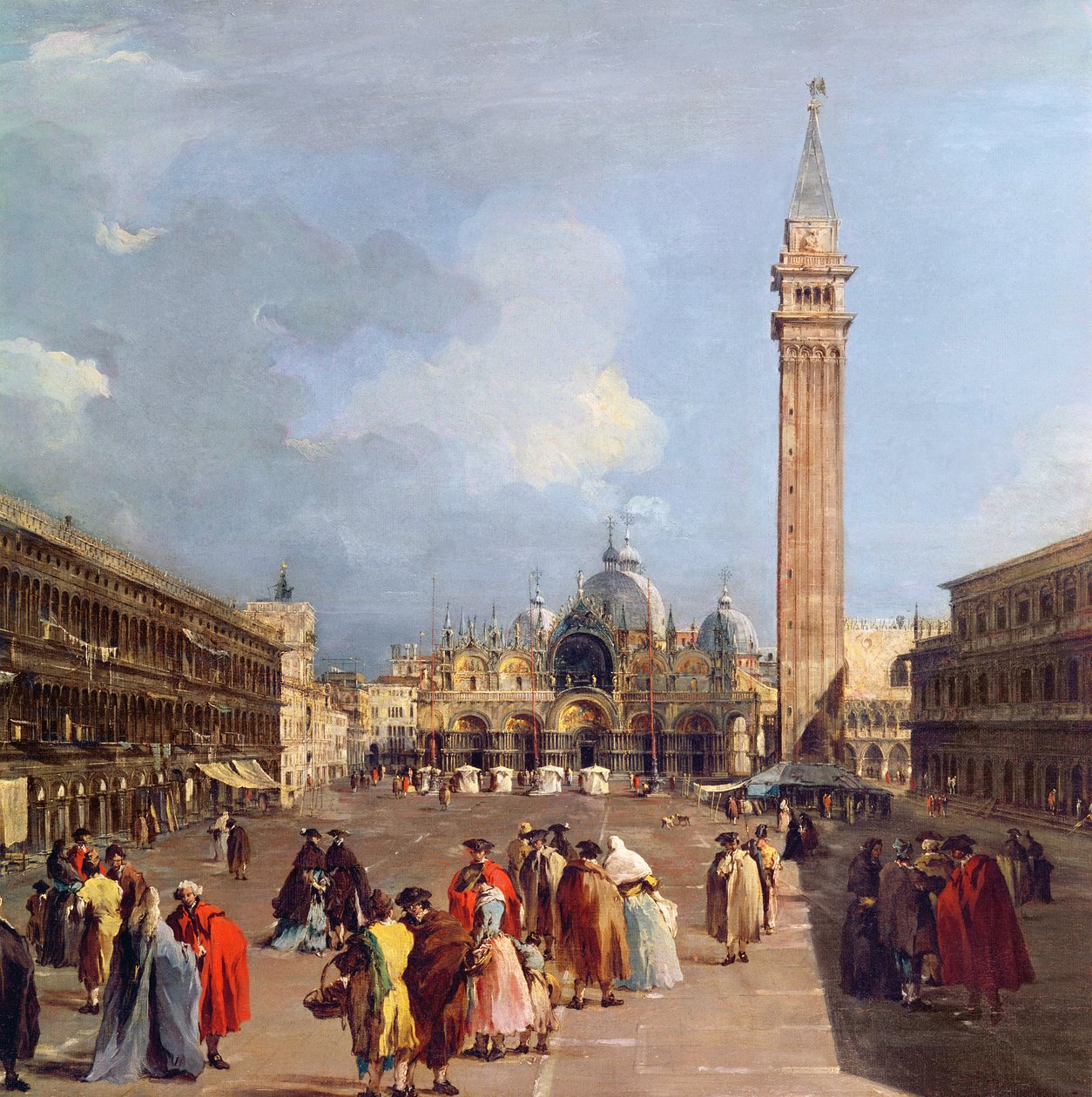 Piazza San Marco, Wenecja, c.1760 (szczegół) autorstwa Francesco Guardi