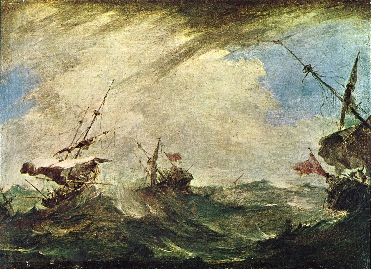 Statki podczas burzy morskiej autorstwa Francesco Guardi