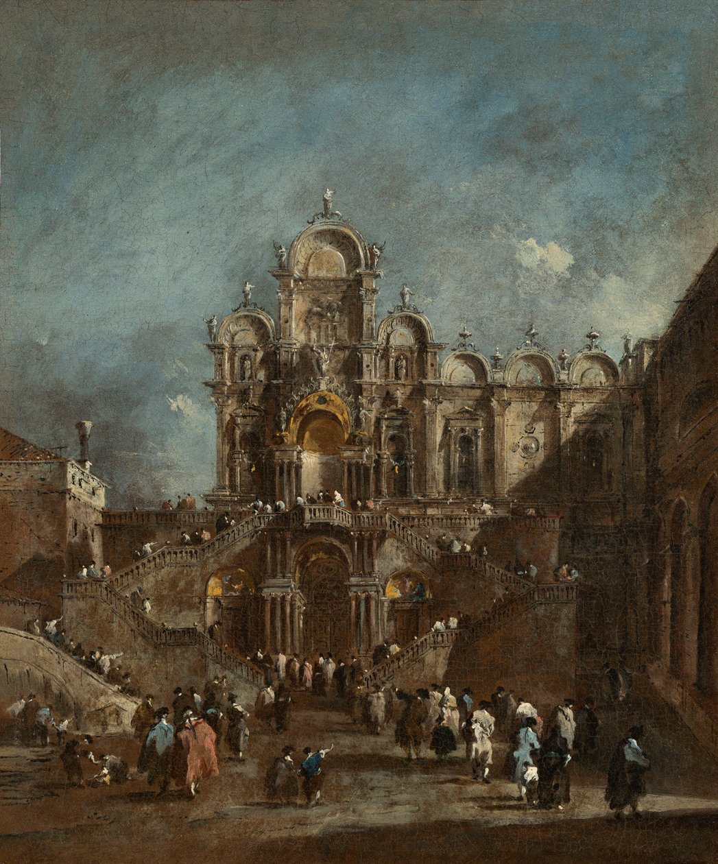 Tymczasowa trybuna w Campo San Zanipolo, Wenecja, ok.1782 autorstwa Francesco Guardi