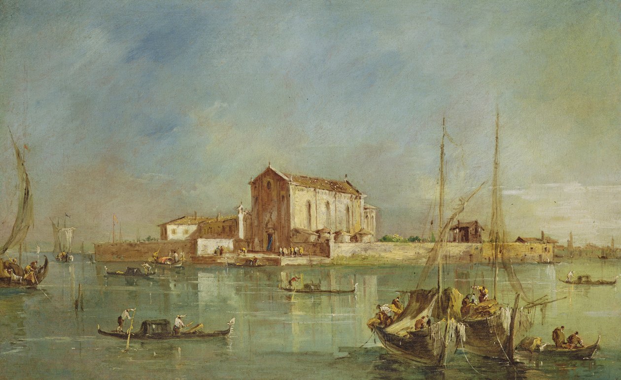 Wyspa San Cristoforo della Pace, Murano autorstwa Francesco Guardi