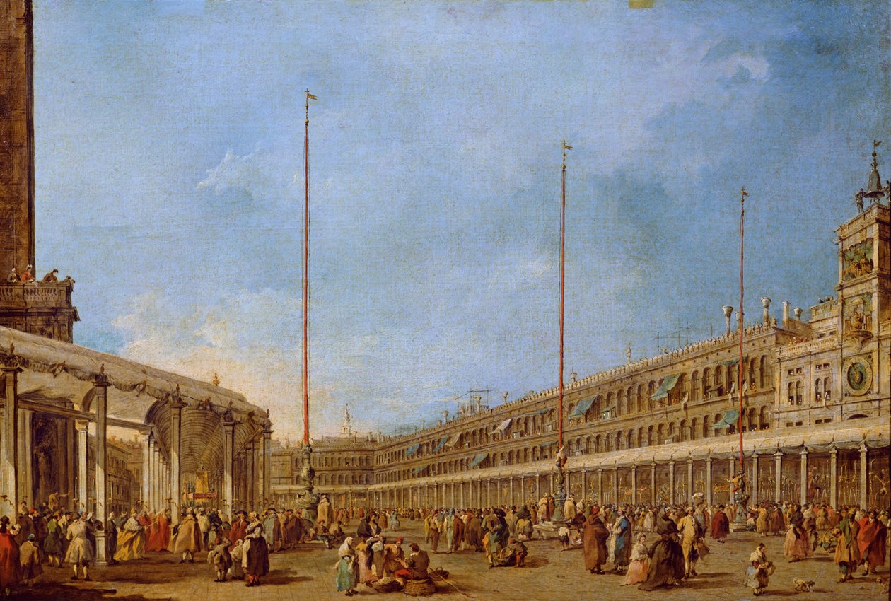 Procesja Corpus Domini przez Plac św. Marka, ok. 1766-70 autorstwa Francesco Guardi