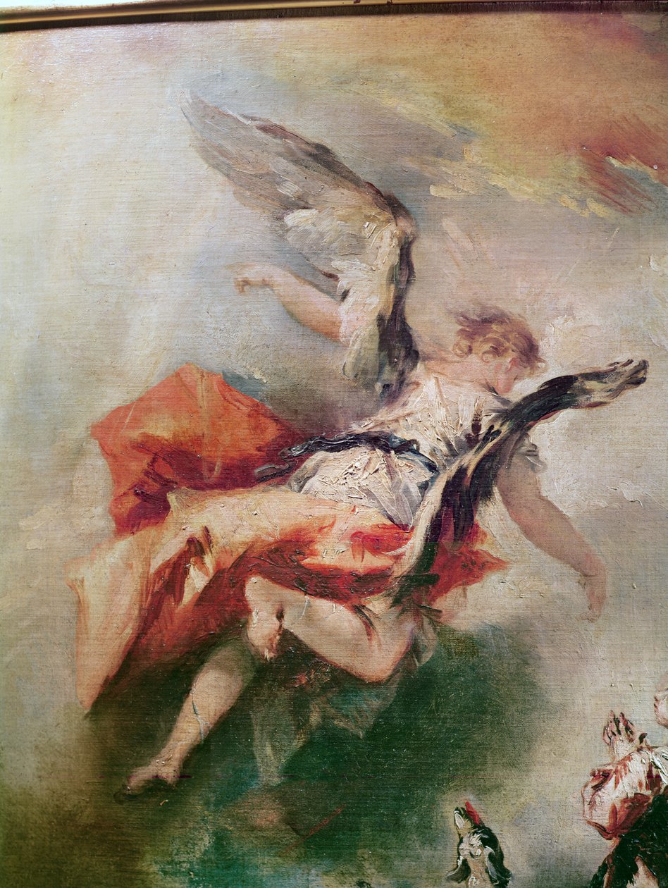 Historia Tobiasza, szczegół odejścia Archanioła Rafaela, ok. 1750 autorstwa Francesco Guardi