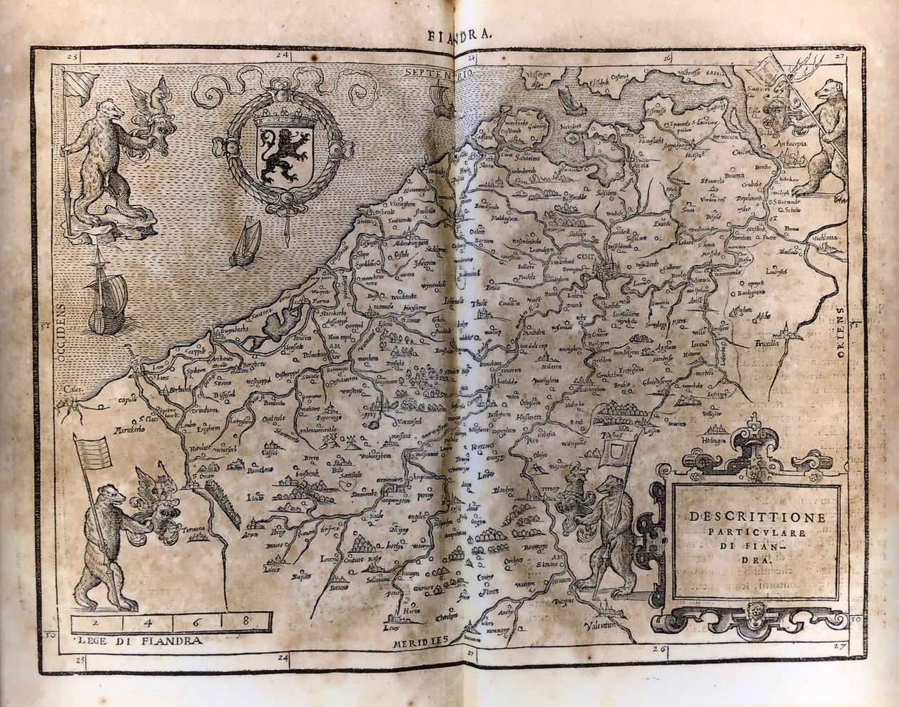 Opublikowano mapę Flandrii autorstwa Francesco Guicciardini
