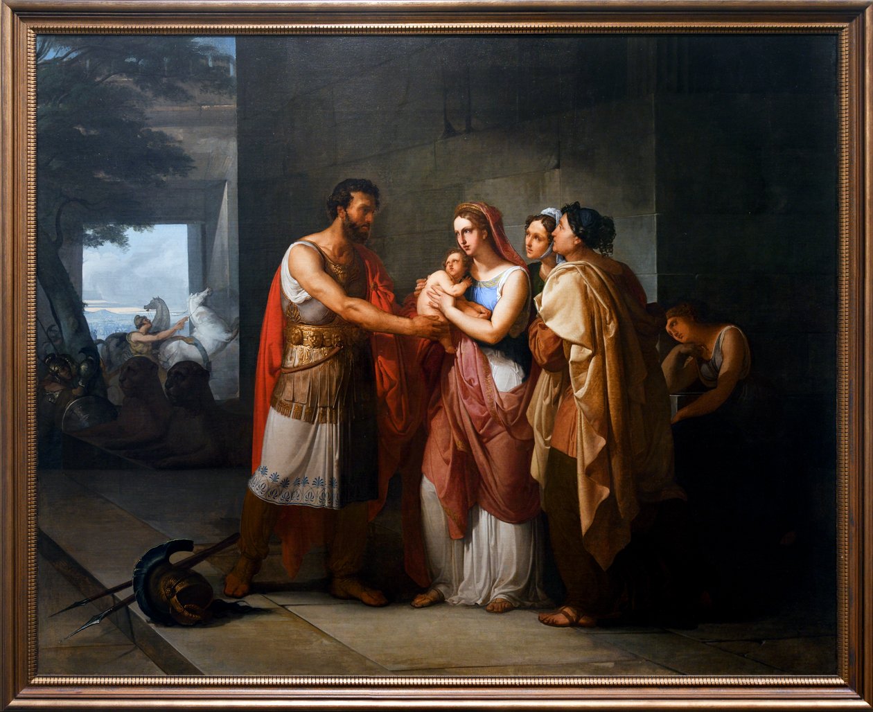 Hector wita Andromacę i Astianaxa autorstwa Francesco Hayez