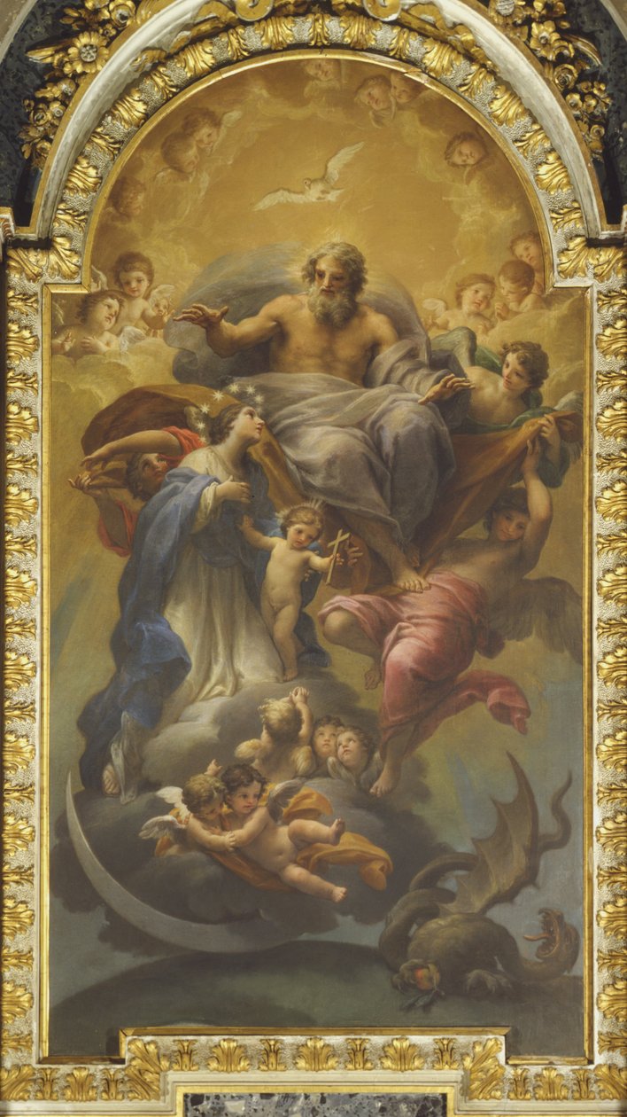 Wieczny Ojciec wita Dziewicę autorstwa Francesco Mancini