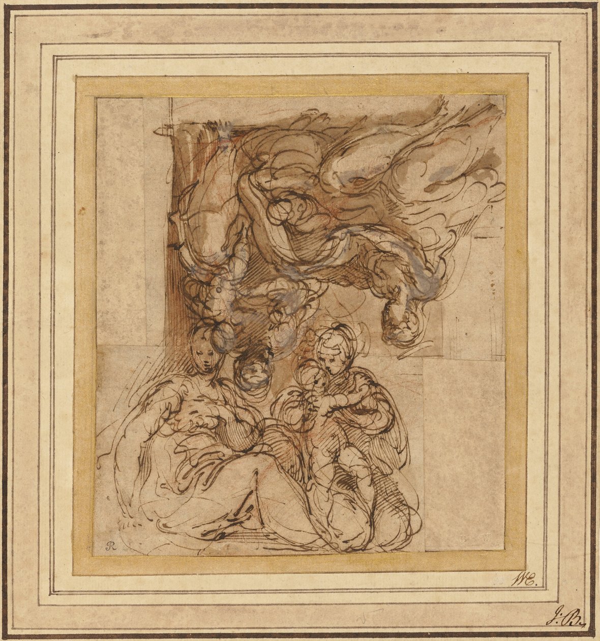 Dwa Studia dla Świętej Rodziny autorstwa Parmigianino