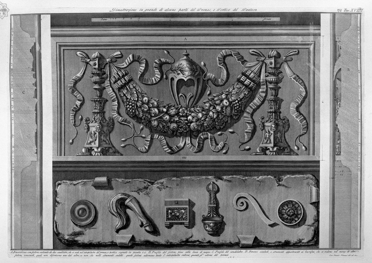 Panteon, tav. XIX autorstwa Francesco Piranesi