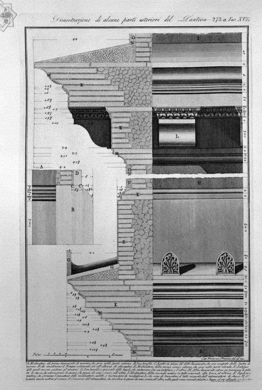 Panteon na górze. Samego siebie autorstwa Francesco Piranesi