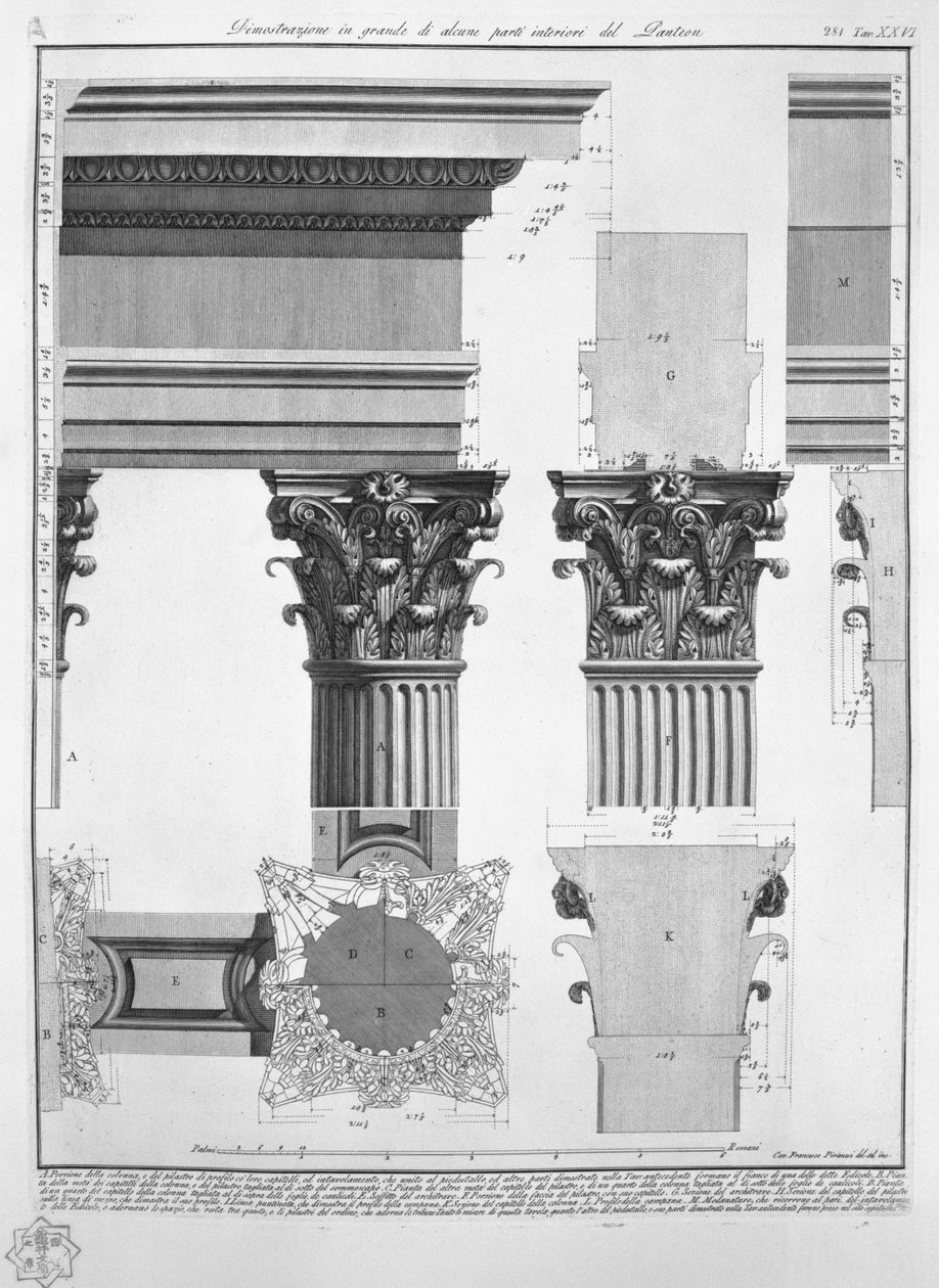 Panteon na górze. Ściskać autorstwa Francesco Piranesi