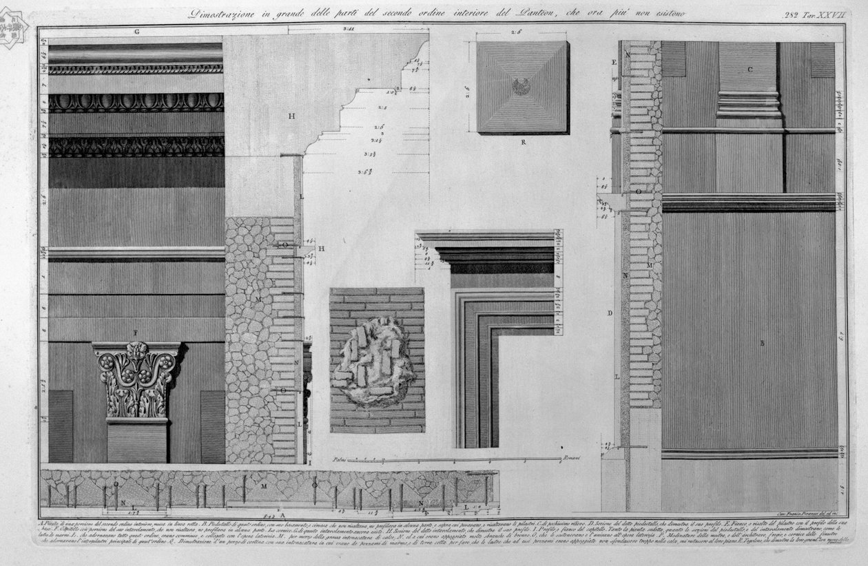 Panteon na górze. Ściskać autorstwa Francesco Piranesi