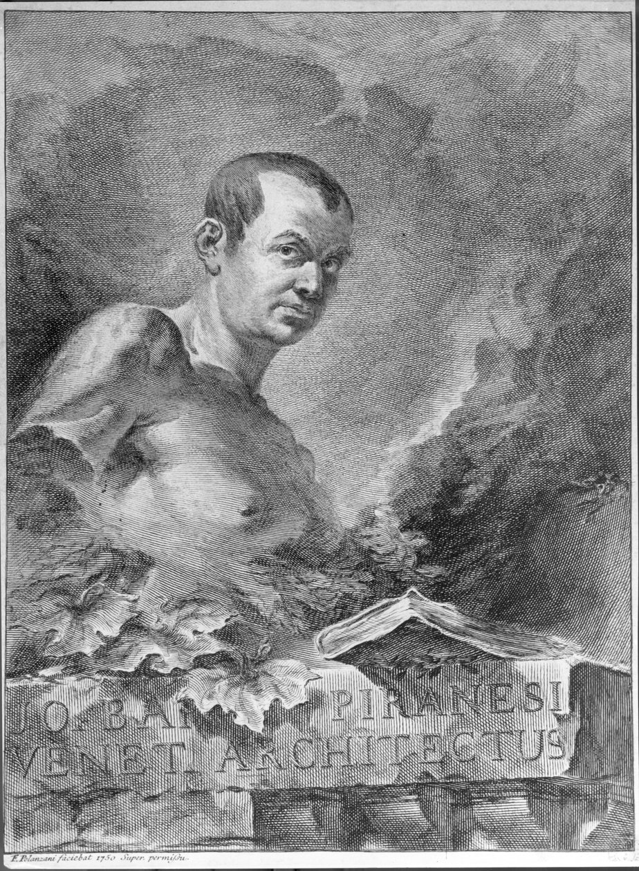 Portret Giovanni Battista Piranesi (1720-78) 1750 autorstwa Francesco Polanzani