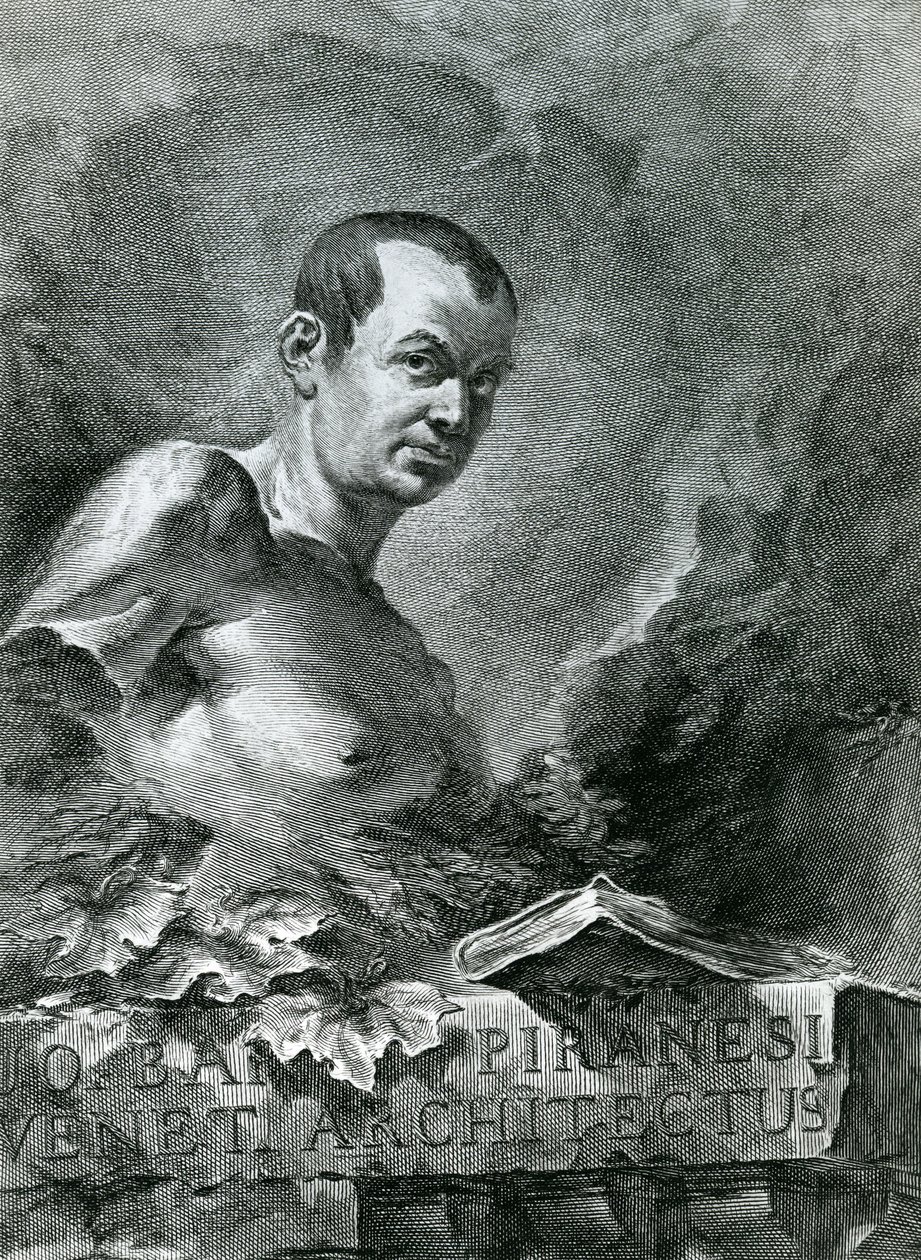 Portret Giovanniego Battisty Piranesiego (1720-78), 1750 autorstwa Francesco Polanzani