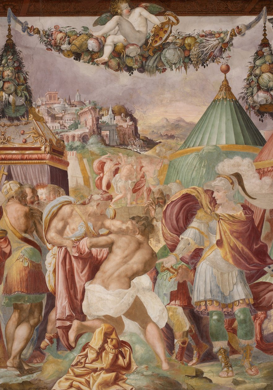 Camillo karze zdradzieckiego nauczyciela z Falerii autorstwa Francesco de Rossi Salviati Cecchino
