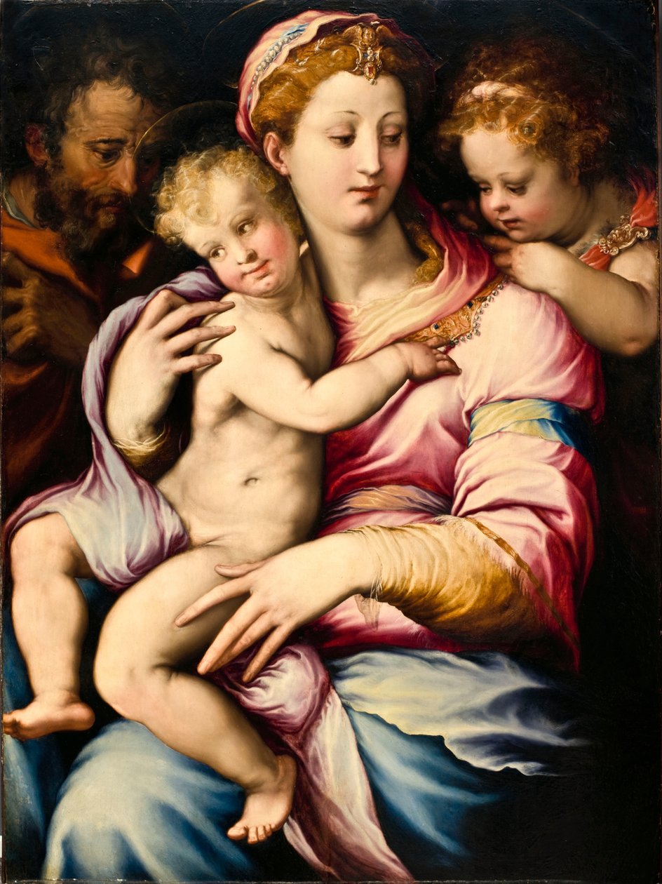 Święta Rodzina ze św. Janem Chrzcicielem autorstwa Francesco de Rossi Salviati Cecchino