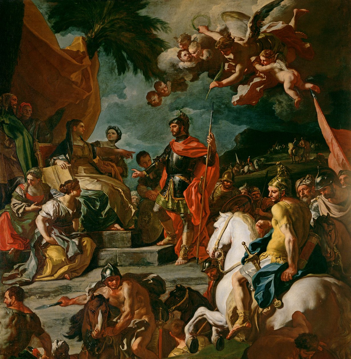 Barak i Debora (detal z 67670) autorstwa Francesco Solimena