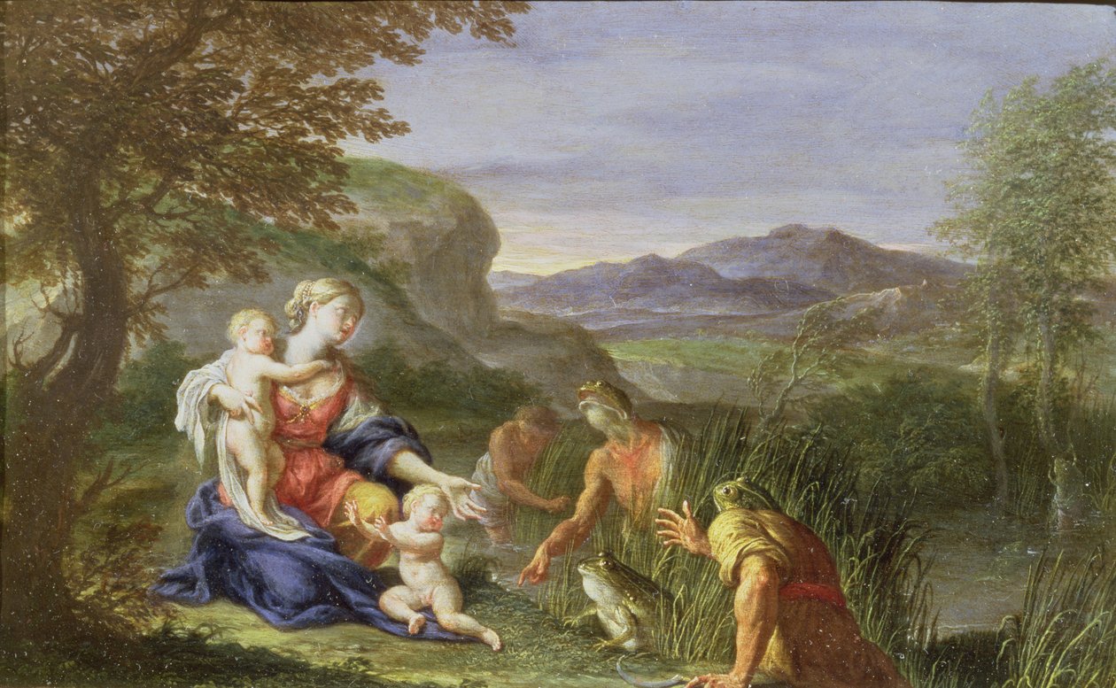 Latona i Żaby (olej na miedzi) autorstwa Francesco Trevisani