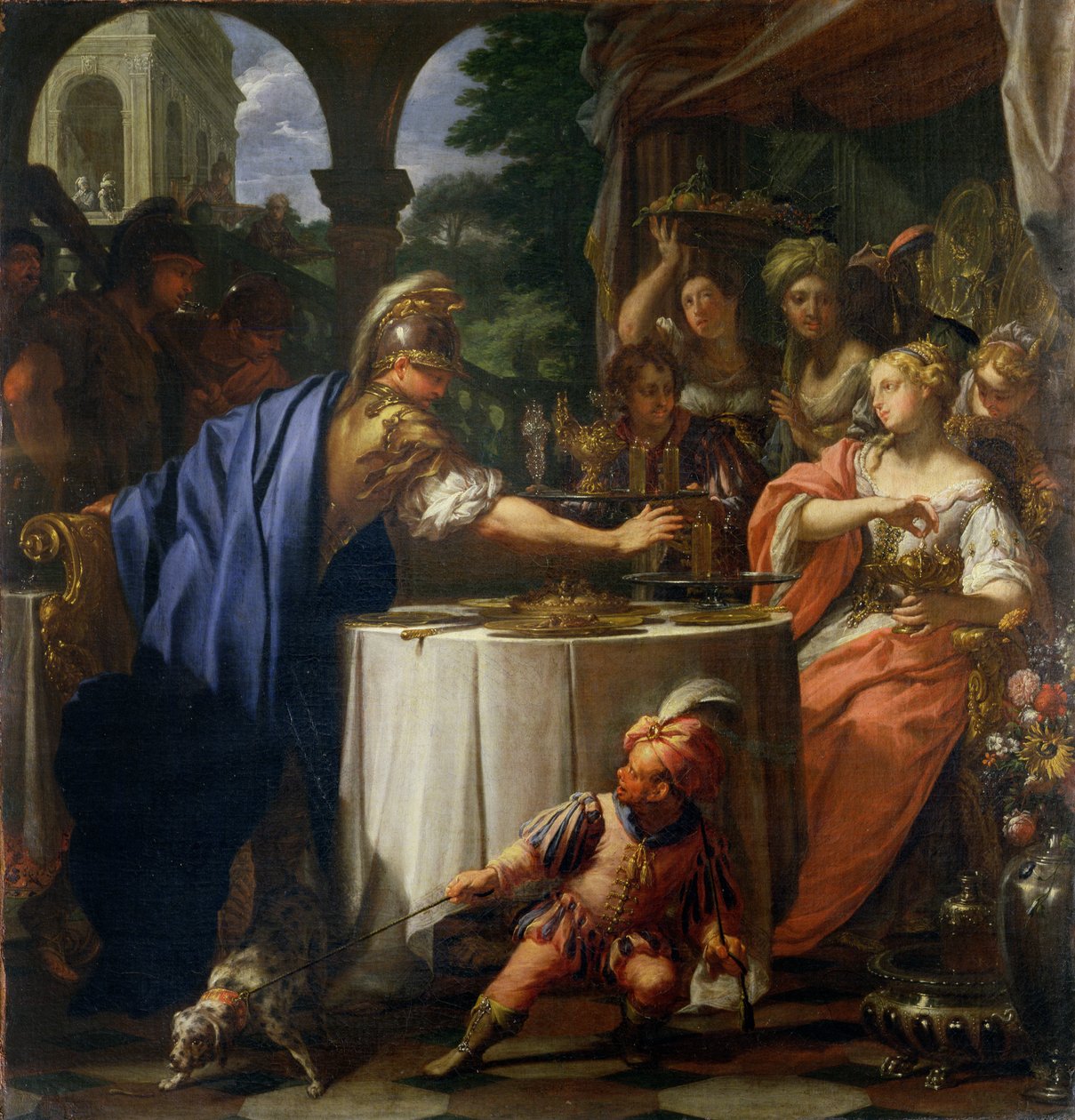 Bankiet Marka Antoniego (83-30 pne) i Kleopatry (69-30 pne) 1717 autorstwa Francesco Trevisani