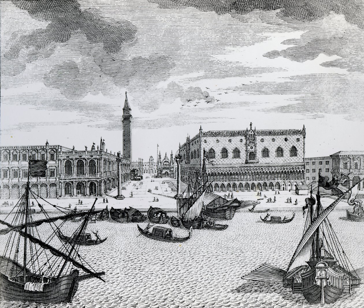 Widok na Piazza San Marco z Bacino, Wenecja autorstwa Francesco Zucchi