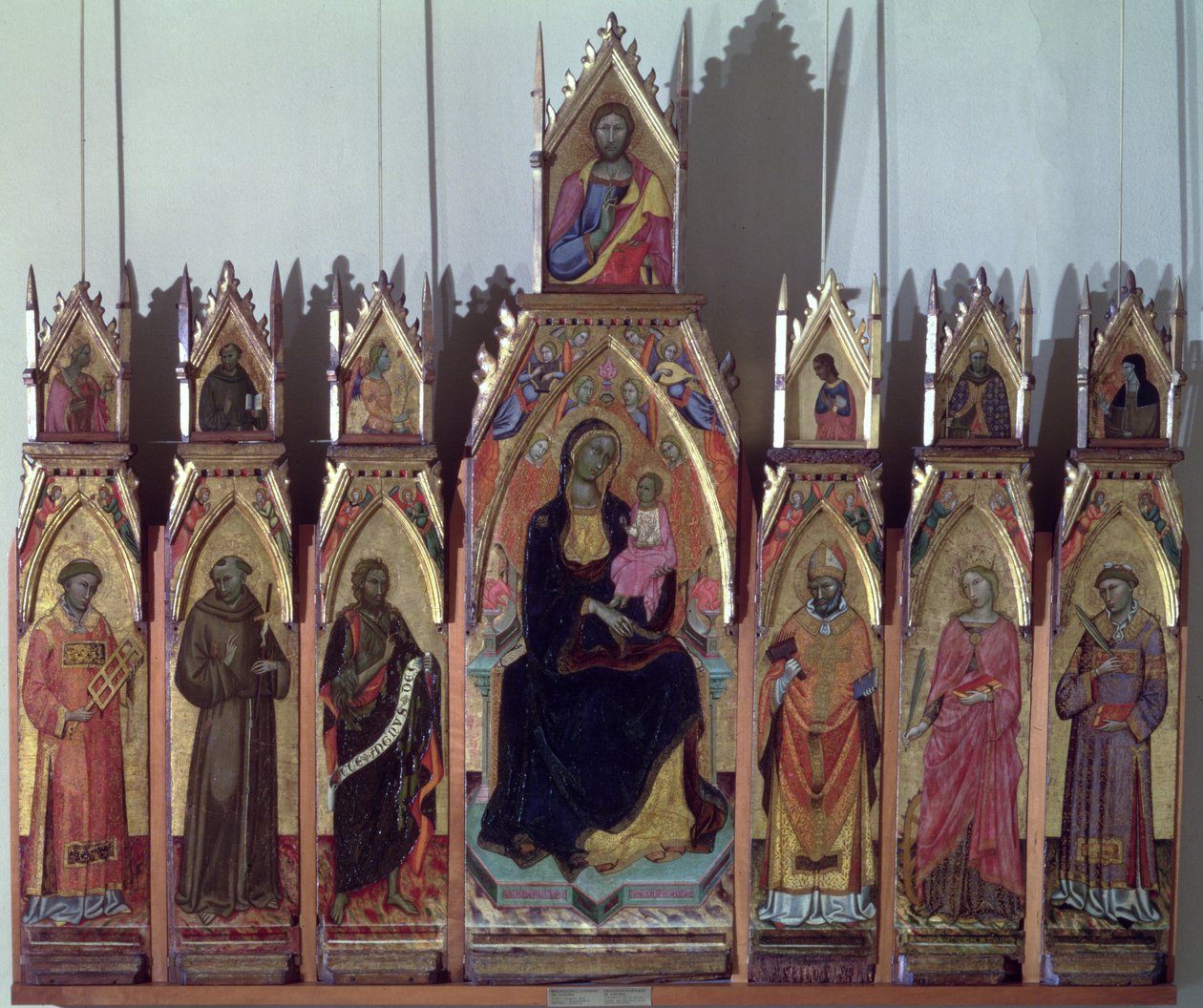 Madonna z Dzieciątkiem, Chrystus i święci, 1393 (tempera na panelu) autorstwa Francesco da Ancona
