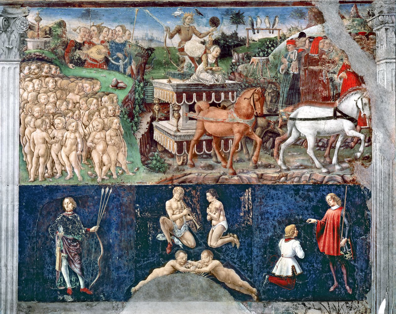 Miesiąc maj: Triumf Apolla i zodiaku autorstwa Francesco del Cossa