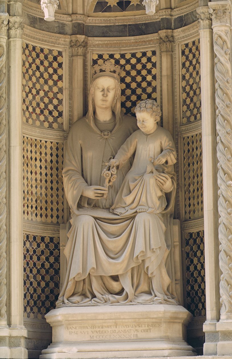 Madonna Róży, 1493 (marmur) autorstwa Francesco di Simone da Fiesole Ferrucci