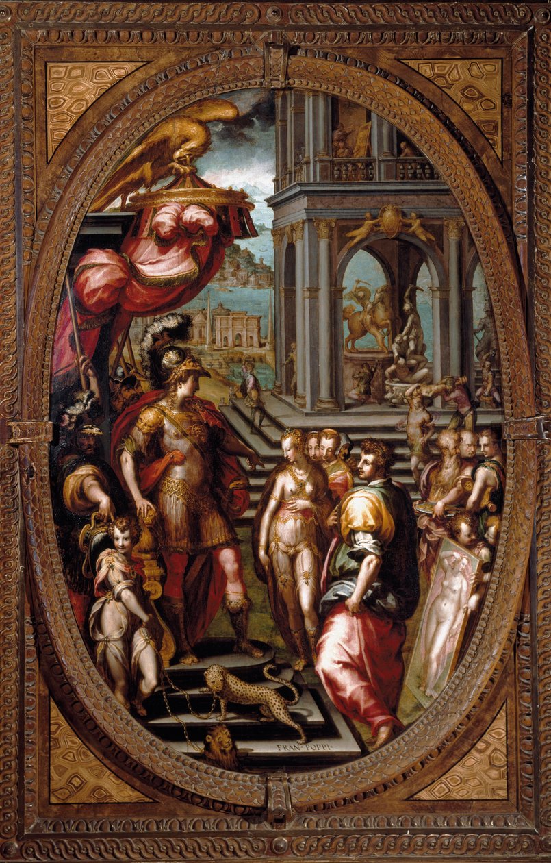 Aleksander Wielki Cedes Campaspe do Apelle autorstwa Francesco Morandini