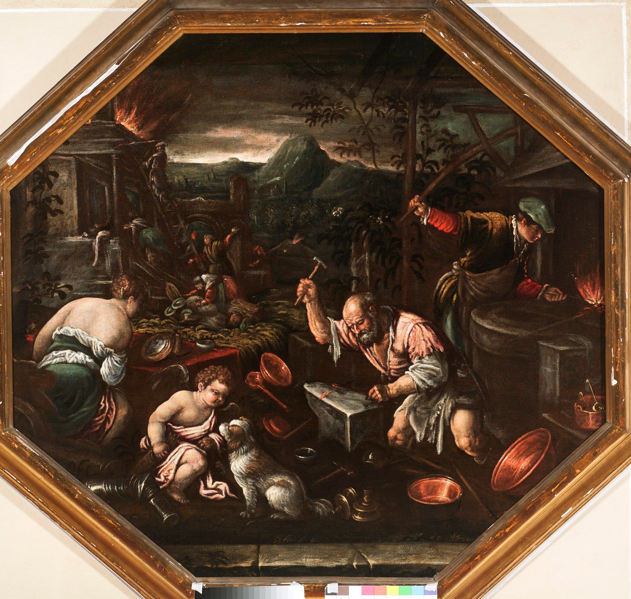 Alegoria ognia Obraz Francesco da Ponte dit Francesco Bassano (1549-1592) Genes, Strada Nuova Museums autorstwa Francesco Bassano