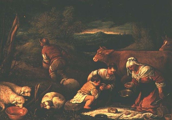 Бэлчээрийн мал аж ахуйн Scenepoli autorstwa Francesco Bassano