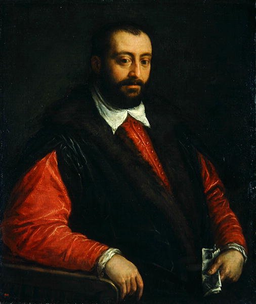 Portret mężczyzny (olej na płótnie) autorstwa Francesco Bassano