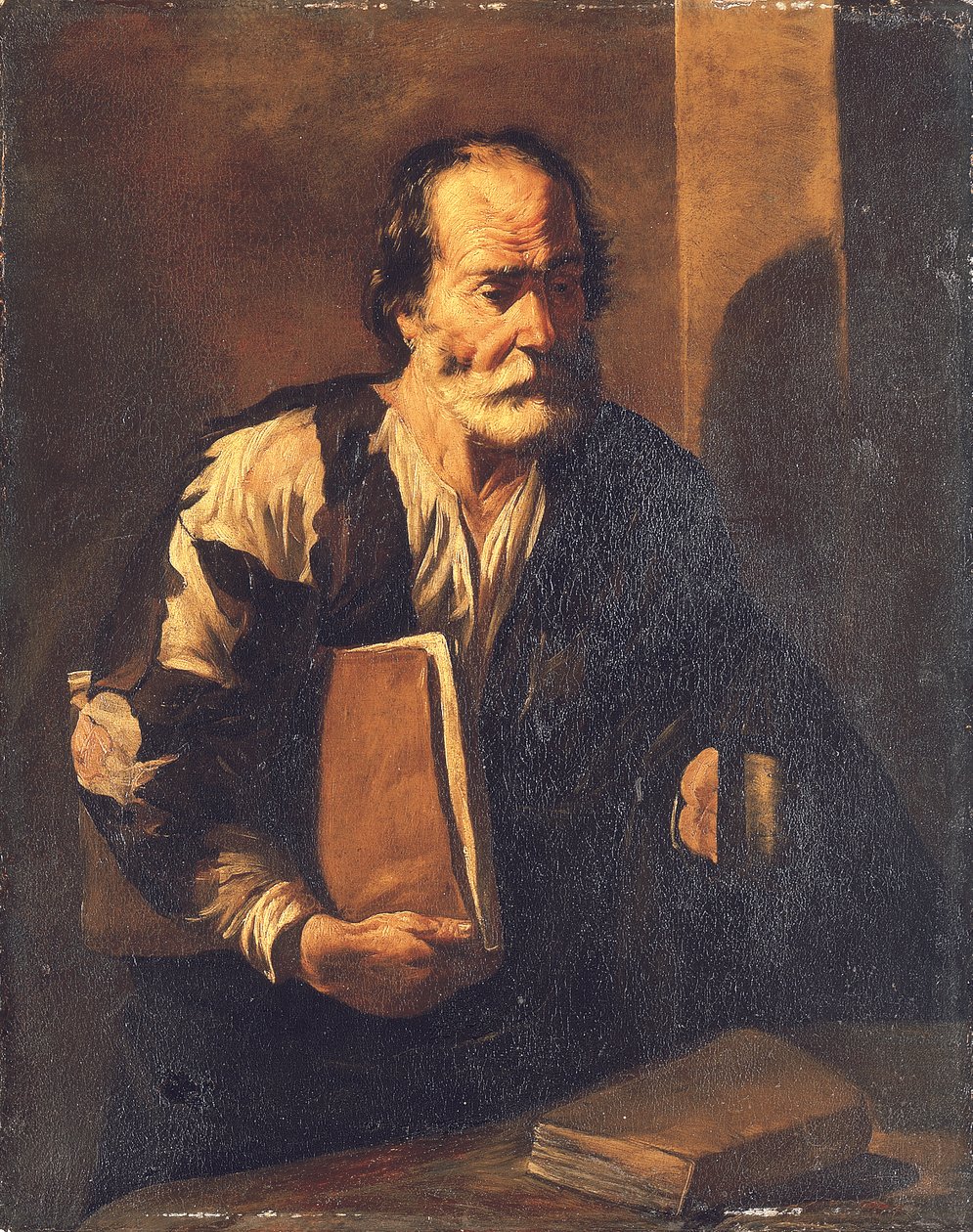 Diogenes trzymający lampę (olej na płótnie) autorstwa Francesco (attr.) Fracanzano