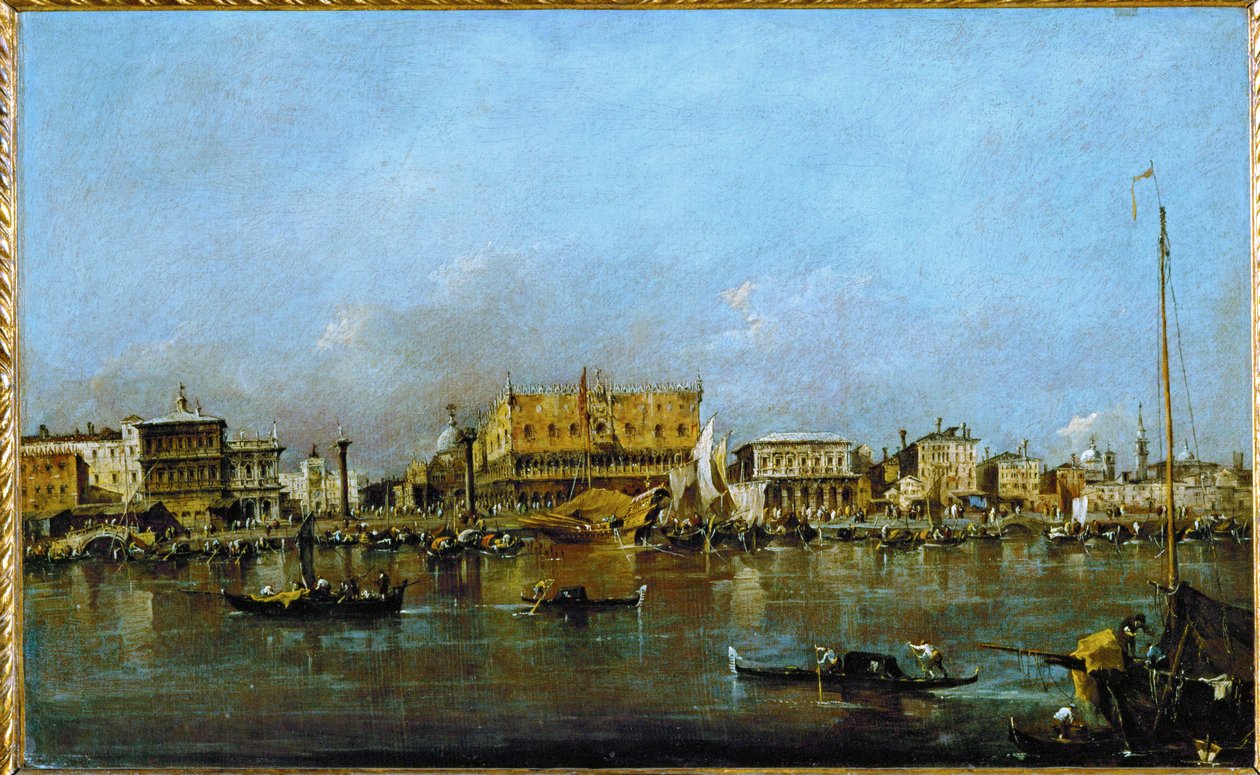 Pałac Dożów w Wenecji widziany z basenu San Marco ... autorstwa Francesco (circle of) Guardi