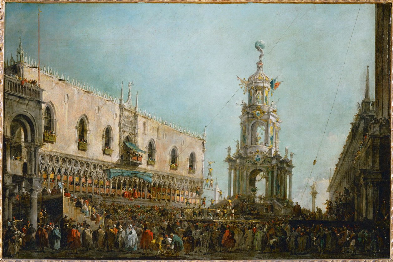 Święto Wielkiego Czwartku w Wenecji, Włochy ... autorstwa Francesco (circle of) Guardi