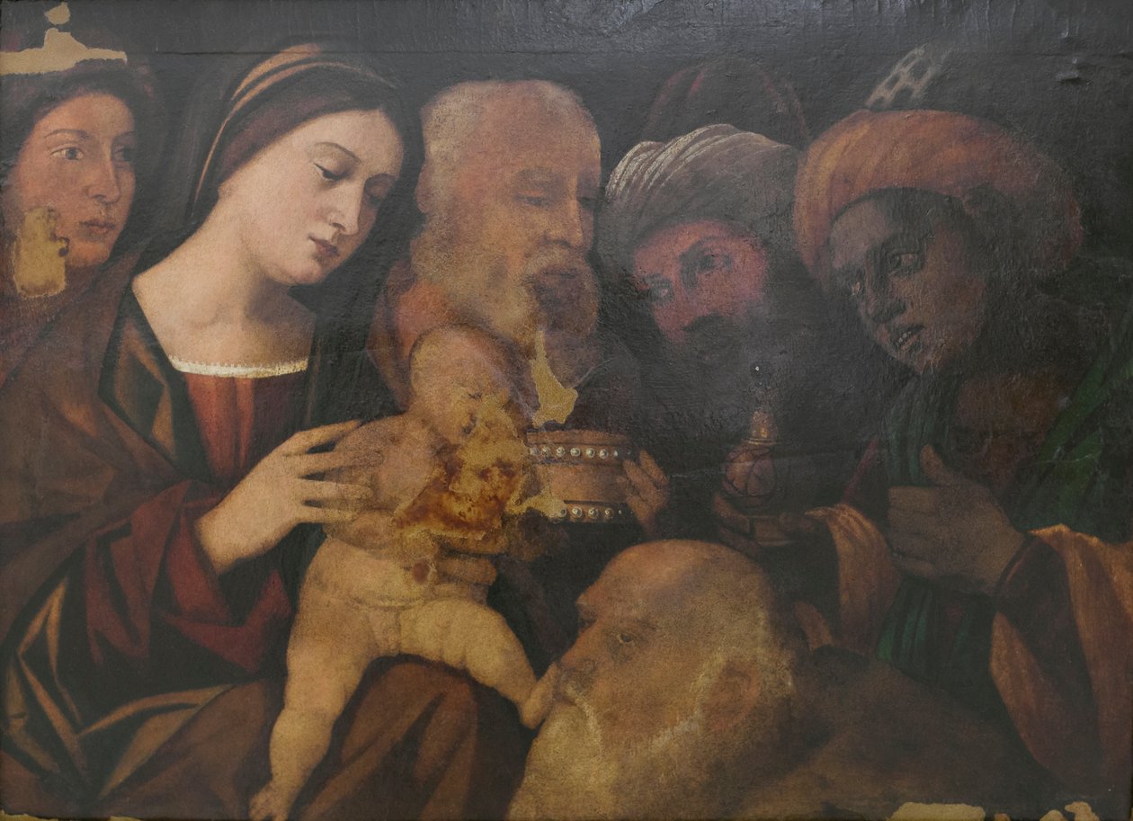 Pokłon Trzech Króli, prawdopodobnie autorstwa Francesco Rizzo da Santacroce autorstwa Francesco (fl.1508 45) Rizzi da Santacroce