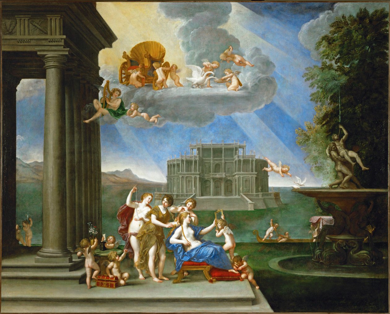 La toilette de Venus - Wenus podczas toalety ... autorstwa Francesco Albani