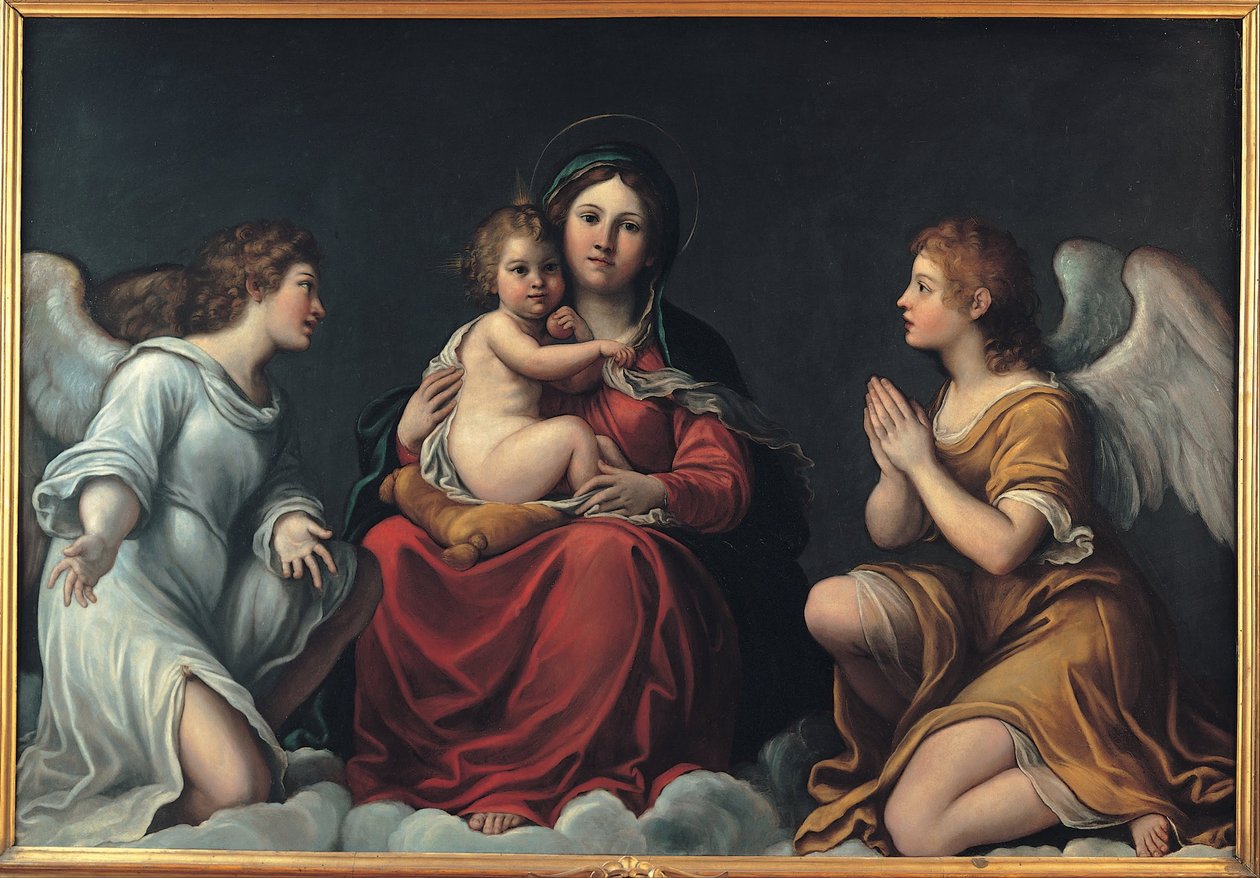 Madonna z Dzieciątkiem i aniołami autorstwa Francesco Albani