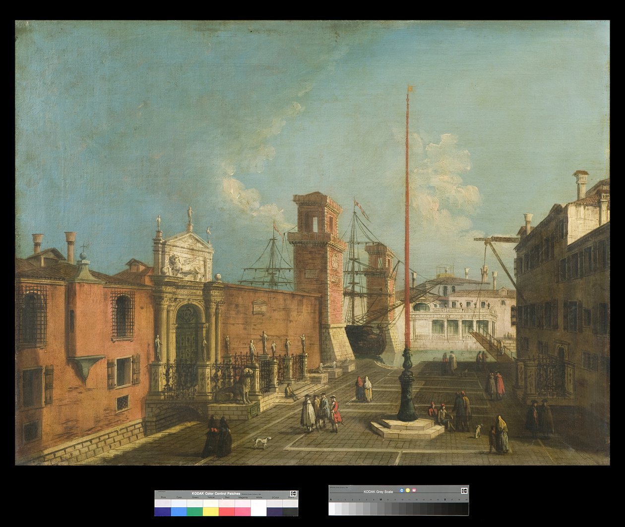 Widok Campo i Porta Arsenale, 1742-50 autorstwa Francesco Albotto