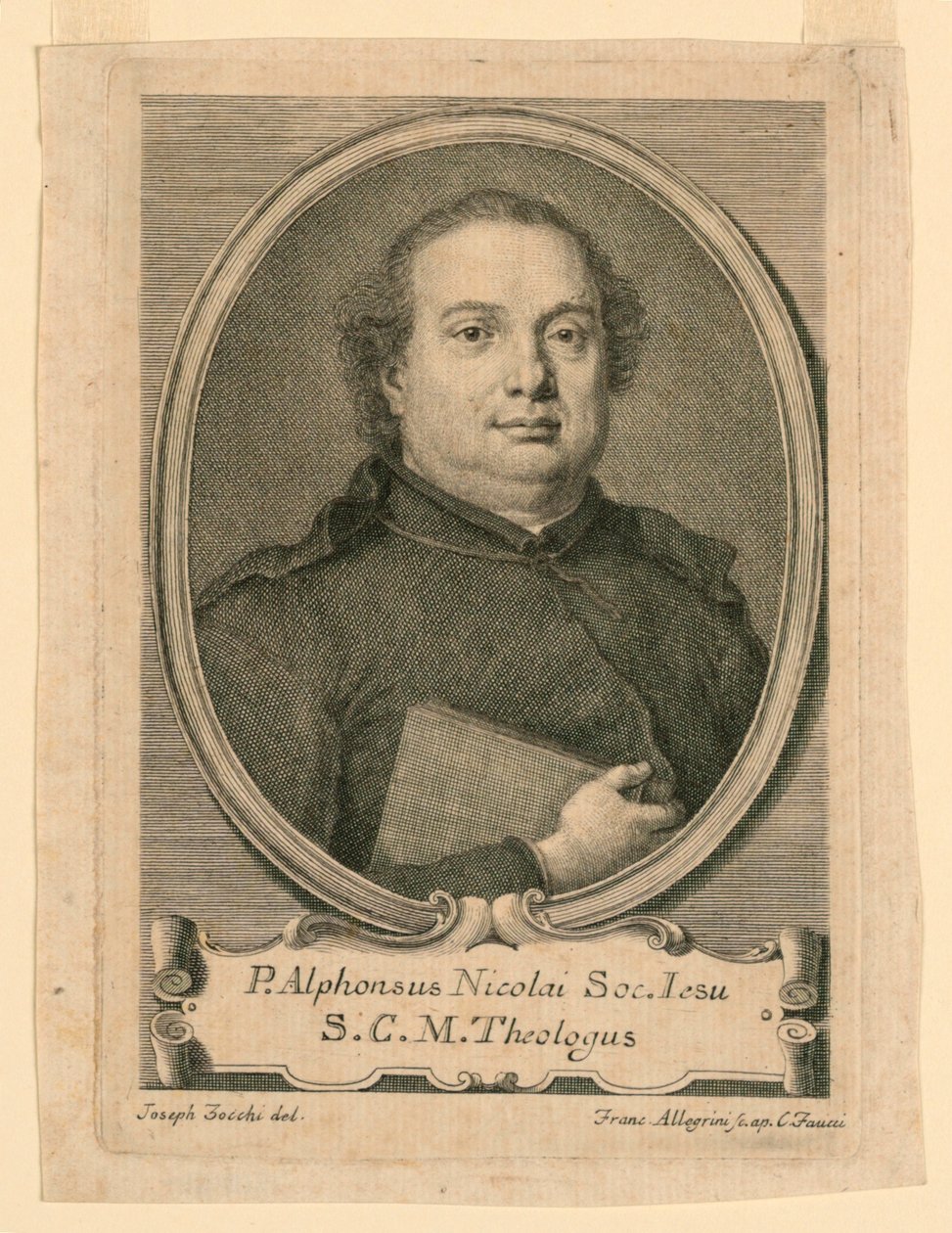 Portret P. Alphonsus Nicolai Towarzystwa Jezusowego autorstwa Francesco Allegrini