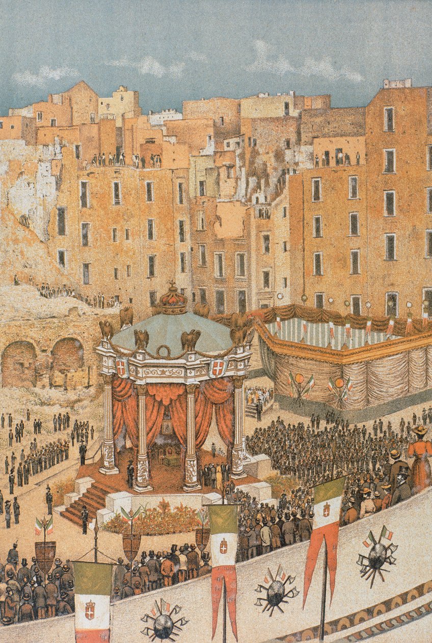 Remont Piazza del Porto (Plac Portowy), w Neapolu autorstwa Francesco Aversano