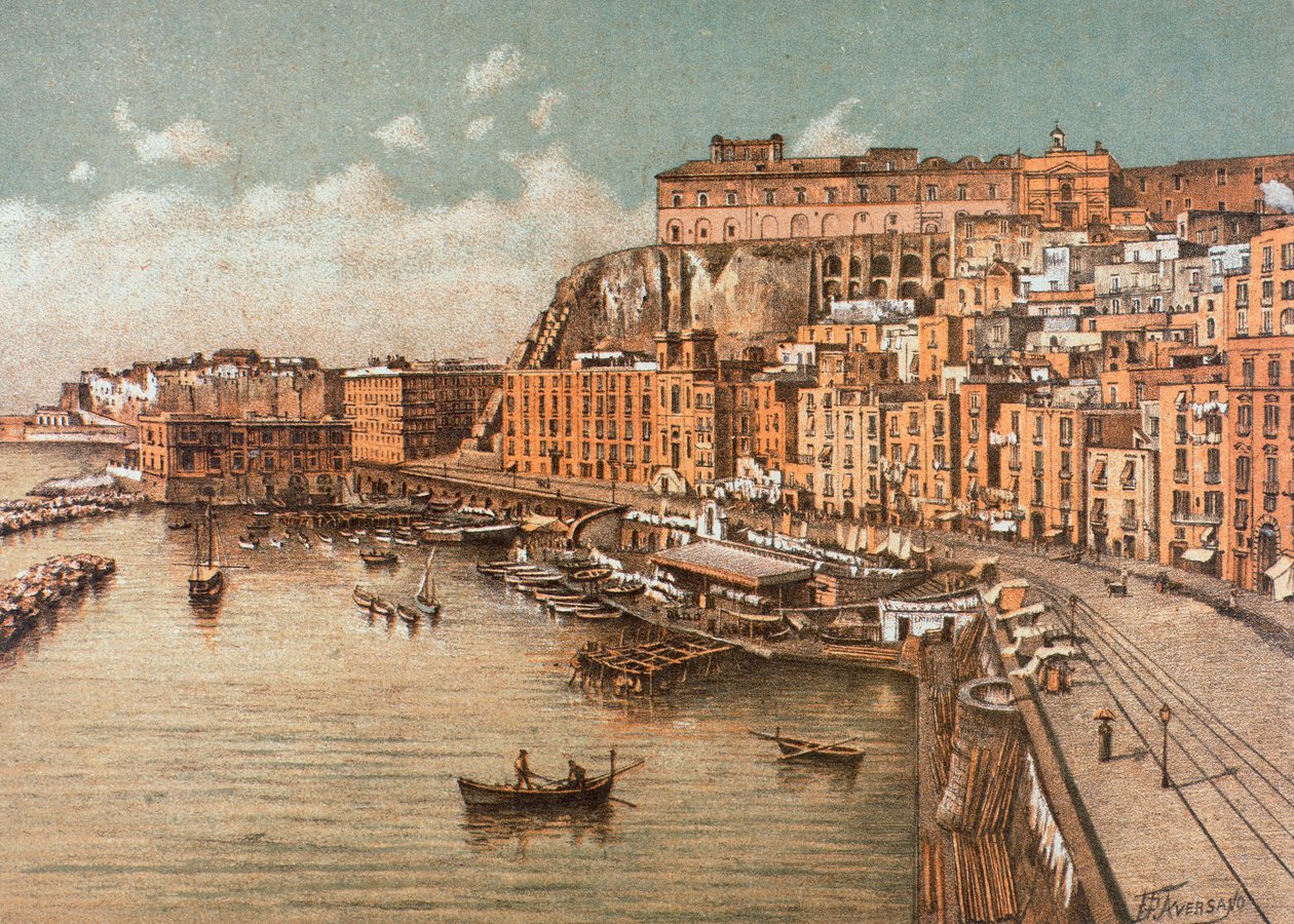 Dzielnica Saint Lucia w Neapolu autorstwa Francesco Aversano