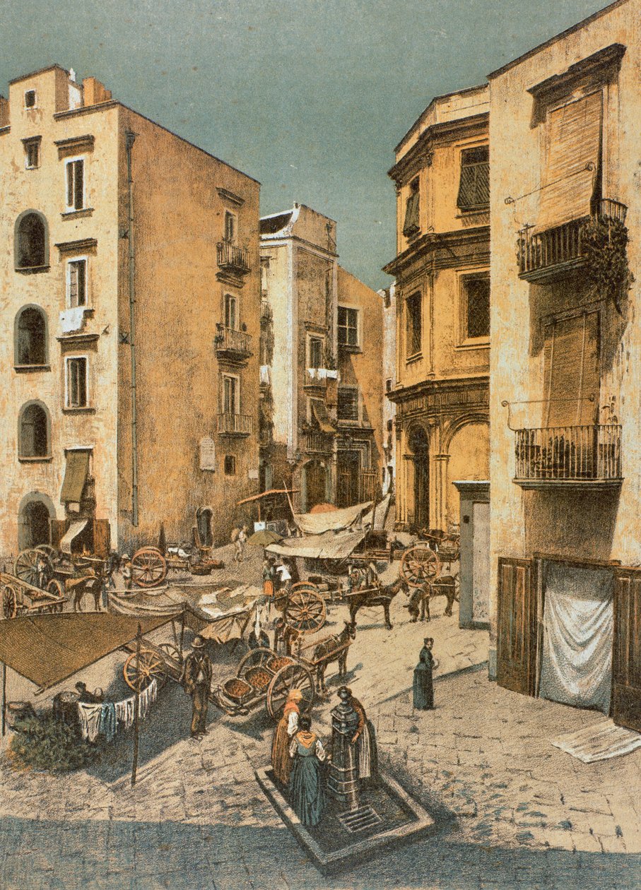 Widok na plac Almo w Neapolu autorstwa Francesco Aversano