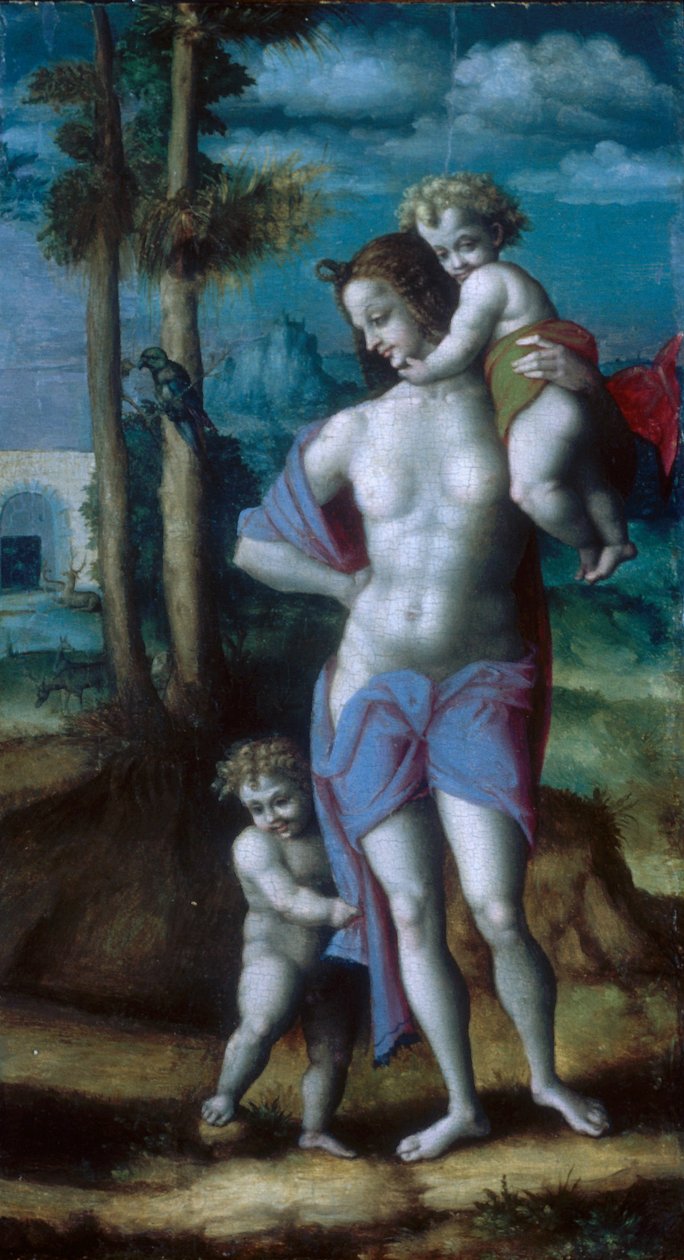 Ewa z Kainem i Ablem autorstwa Francesco Bacchiacca