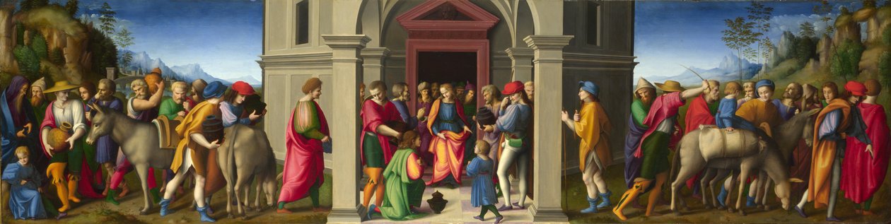 Józef przyjmuje braci, ok. 1515. autorstwa Francesco Bacchiacca