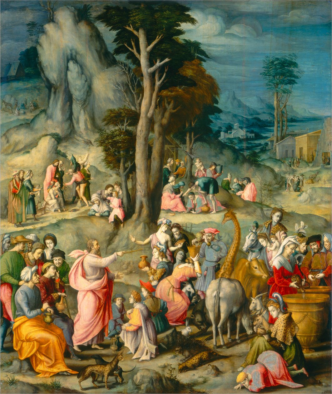 Zbieranie manny autorstwa Francesco Bacchiacca