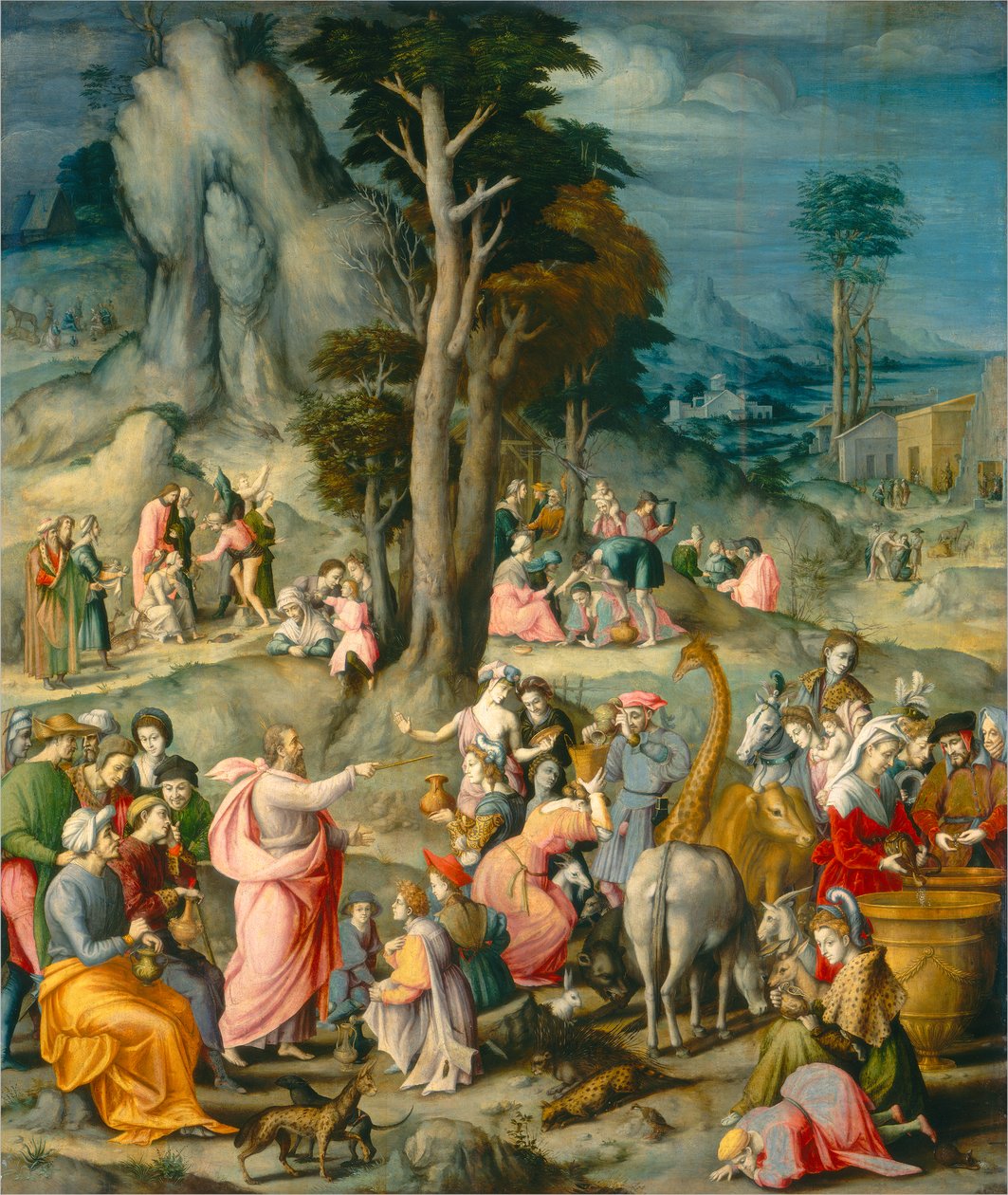Zbieranie manny autorstwa Francesco Bacchiacca