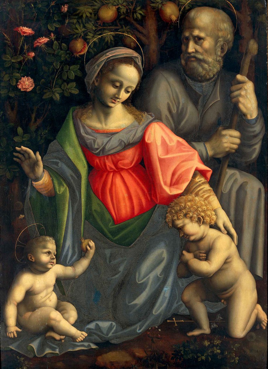 Święta Rodzina ze św. Janem Chrzcicielem, ok. 1535-1540. autorstwa Francesco Bacchiacca