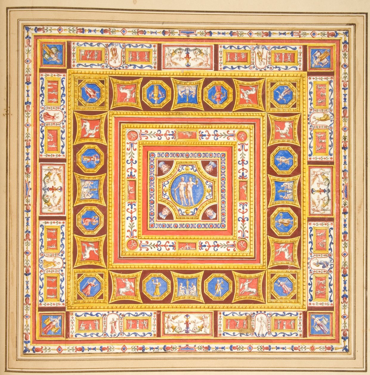 Holkham II. 23, folio z Albumu Ashby II (wc na papierze) autorstwa Francesco Bartoli