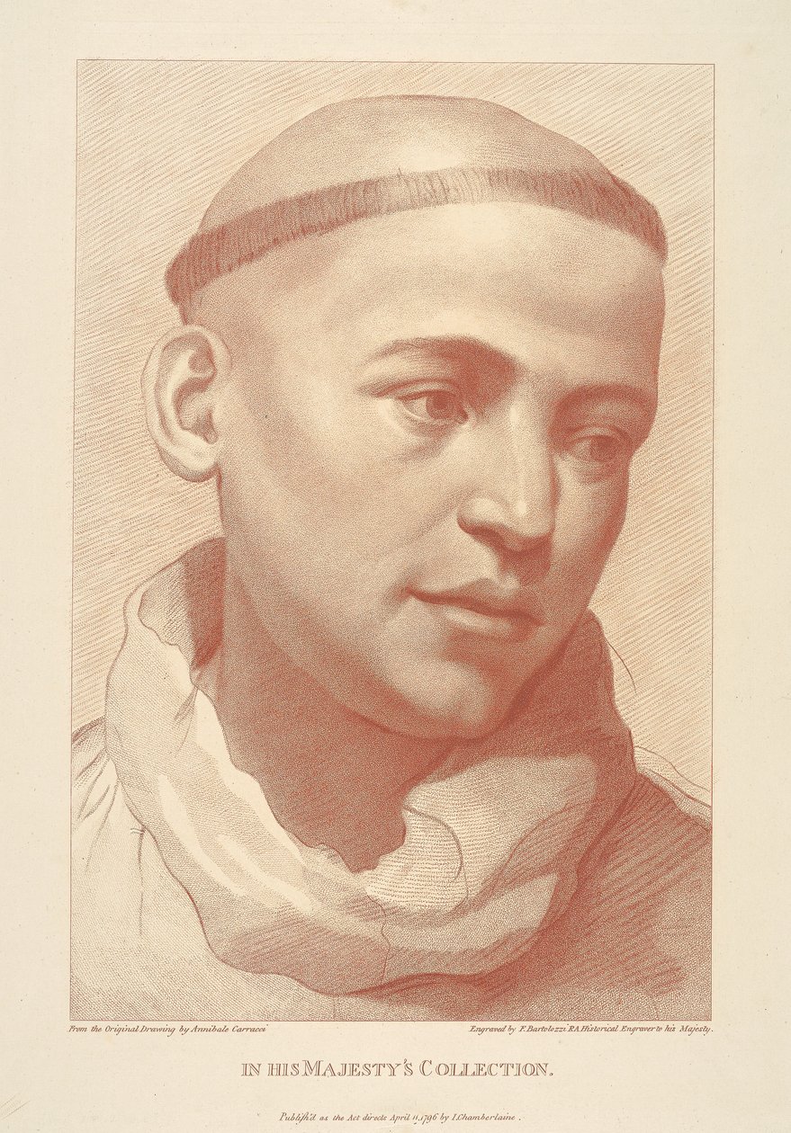 Głowa mnicha autorstwa Francesco Bartolozzi