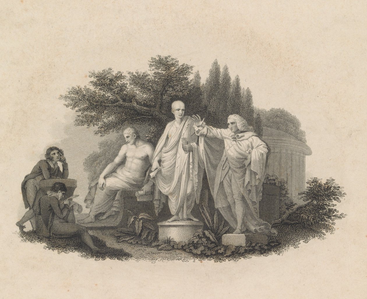Demostenes, Cicero i William Pitt, hrabia Chatham, 1750-1815. autorstwa Francesco Bartolozzi