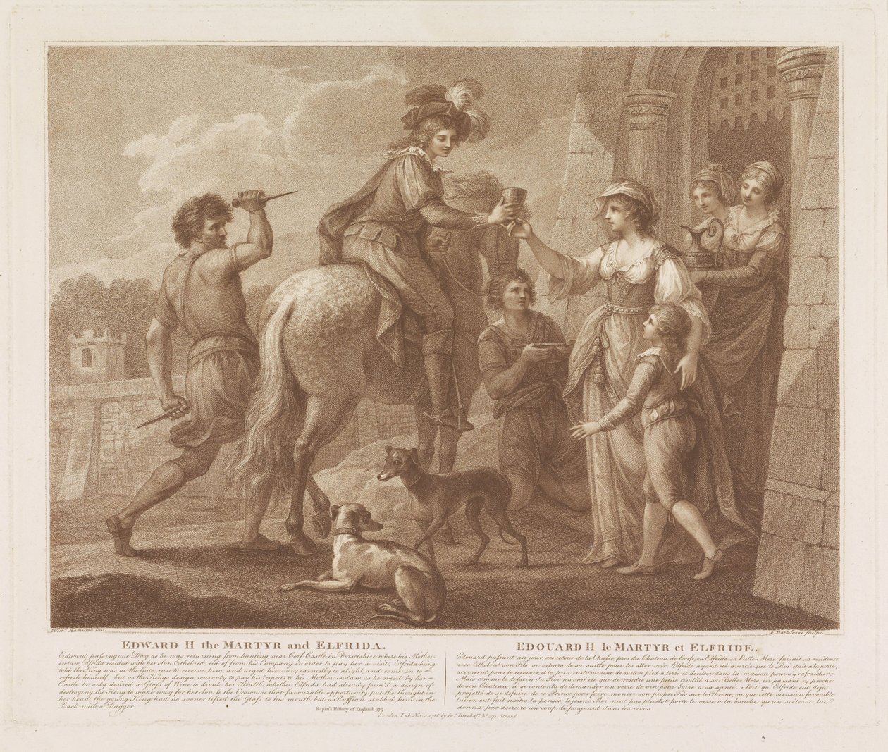 Edward II z Martelaar w Elfrida Edward II Męczennik i Elfrida (tytuł na obiekcie) Edward II Męczennik i Elfriede (tytuł na obiekcie) autorstwa Francesco Bartolozzi