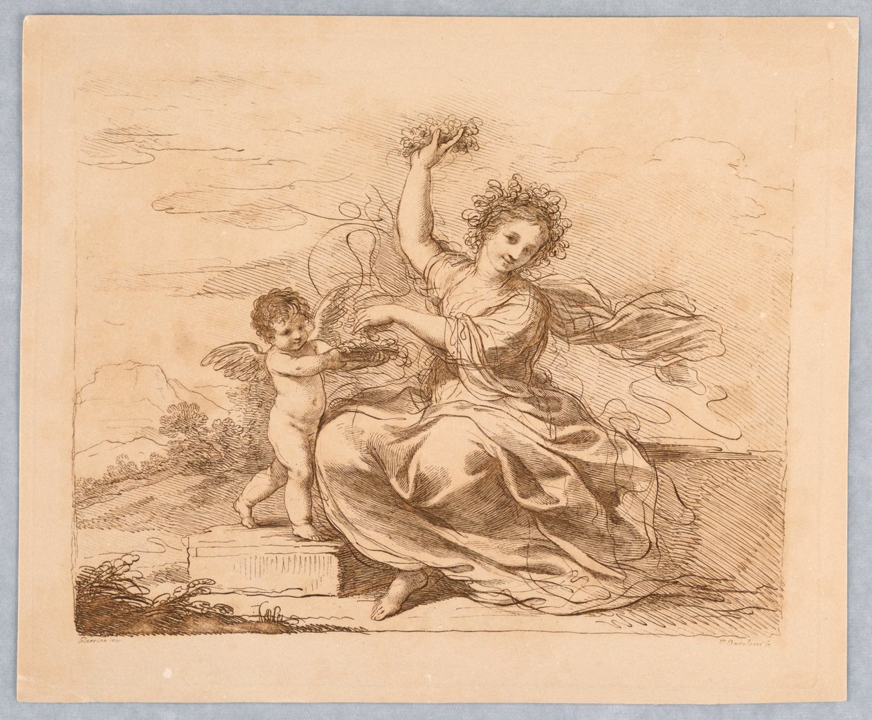 Flora z Kupidynem autorstwa Francesco Bartolozzi